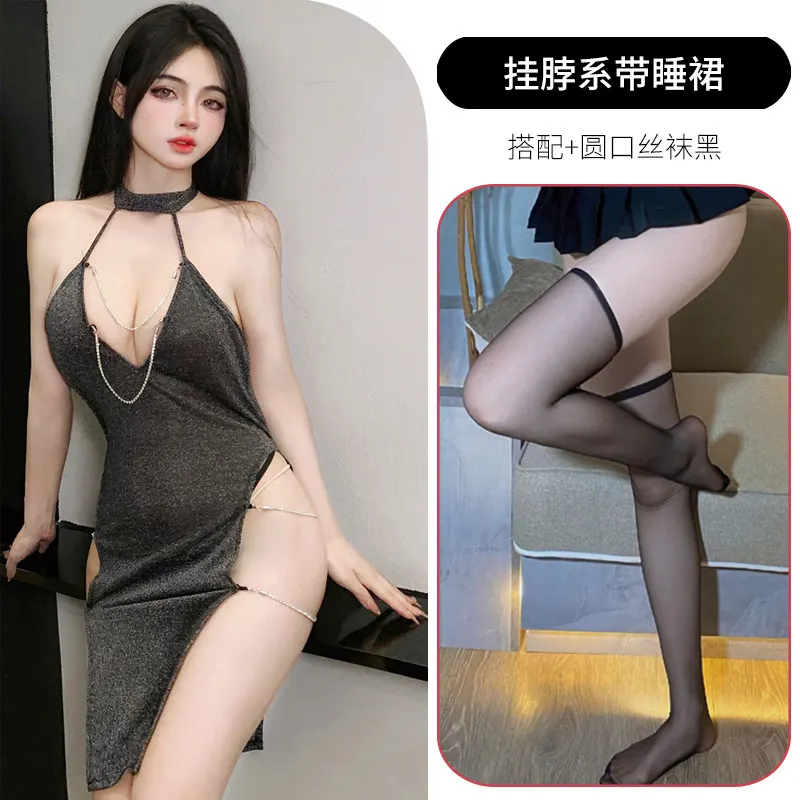 Churchf Night Vows Tiffic Lingerie Sexy Passion Student Suit Uniform Seduction Free From Pure Desire Silver Flaky Cheongsam Summer