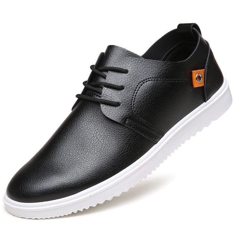 2021 Men Leather Casual Shoes Men 2020 Summer Brand Comfortable Flat Shoes for Men Trendy Sneaker Men Lace Up Oxfords Shoes