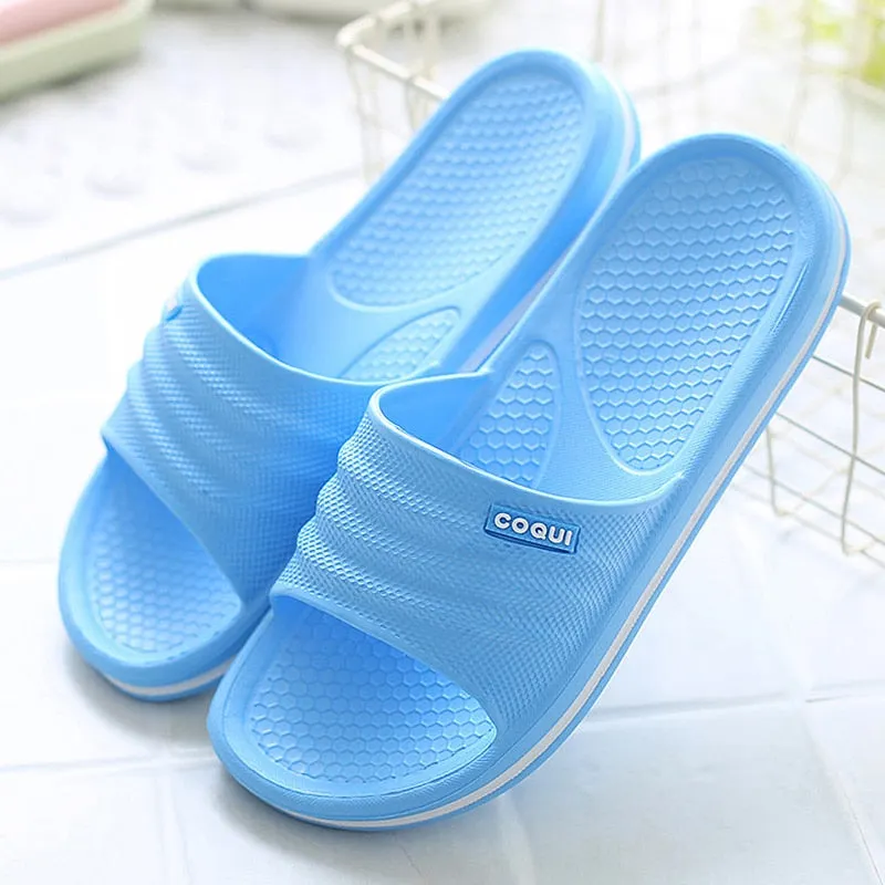 Home Men Slippers Summer Indoor Floor Non-slip Slippers Couple Platform Slippers Women EVA Non-slip Women's and Men'sSlippers