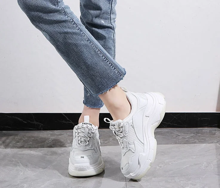 Back to school Brand Design Chunky Sneakers Trendy Women Dad Shoes Pink Spring Summer Casual Shoes Fashion Women's Sneakers Classic Trainers
