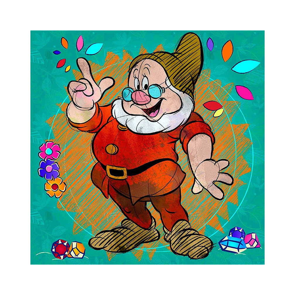 

30*30CM - Round Drill Diamond Painting - Cute Dwarf, 501 Original