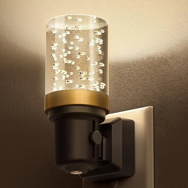 LED Night Lights Plug into Wall, Modern Decorative Design Nightlights Plug in, Adjustable Brightness, Dimmable Night Light, Perfect for Adults' Bedroom, Hallway, Bathroom,Warm White Cream
