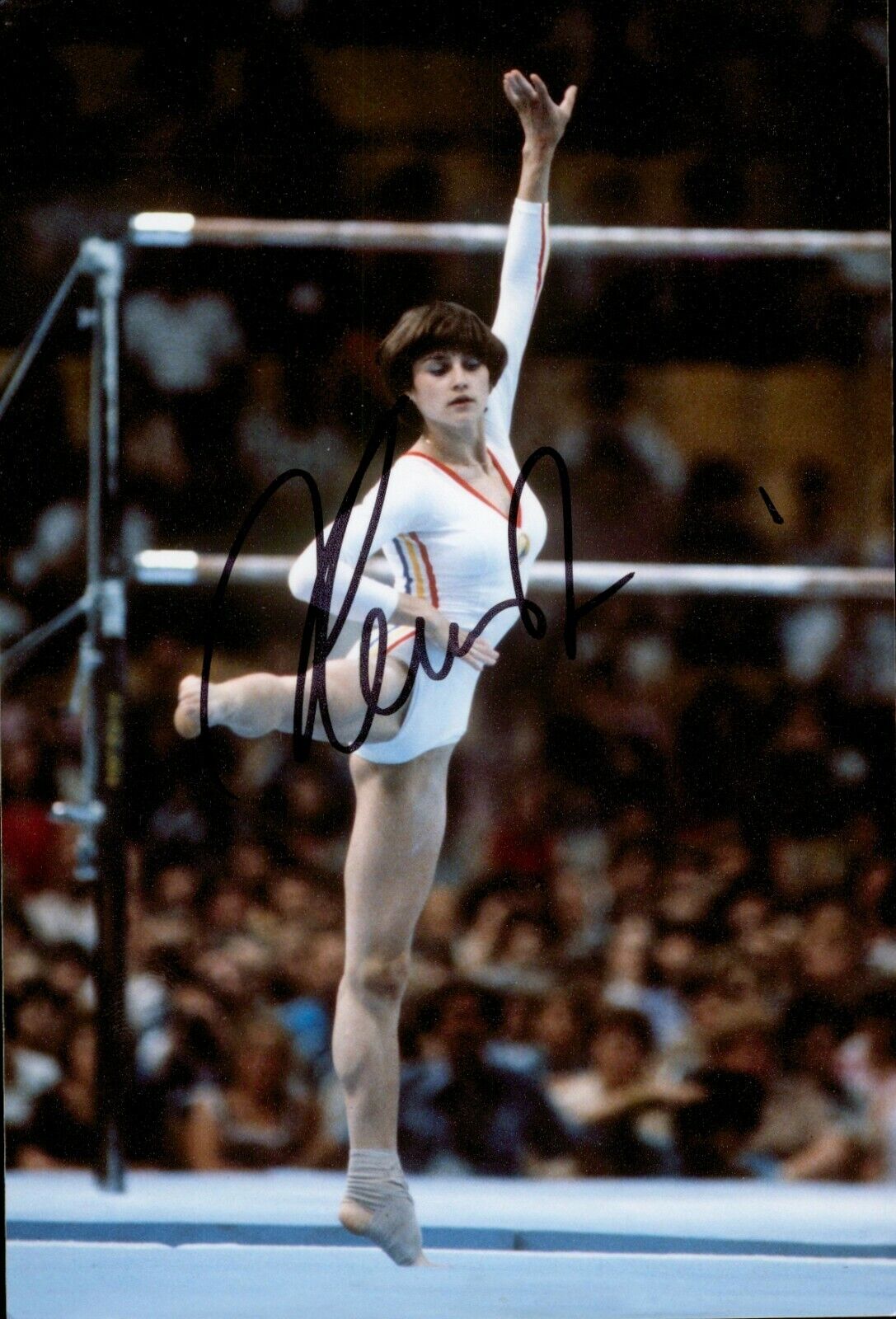 Nadia Comaneci Hand Signed 6x4 Photo Poster painting Olympic Gymnast Autograph Memorabilia + COA