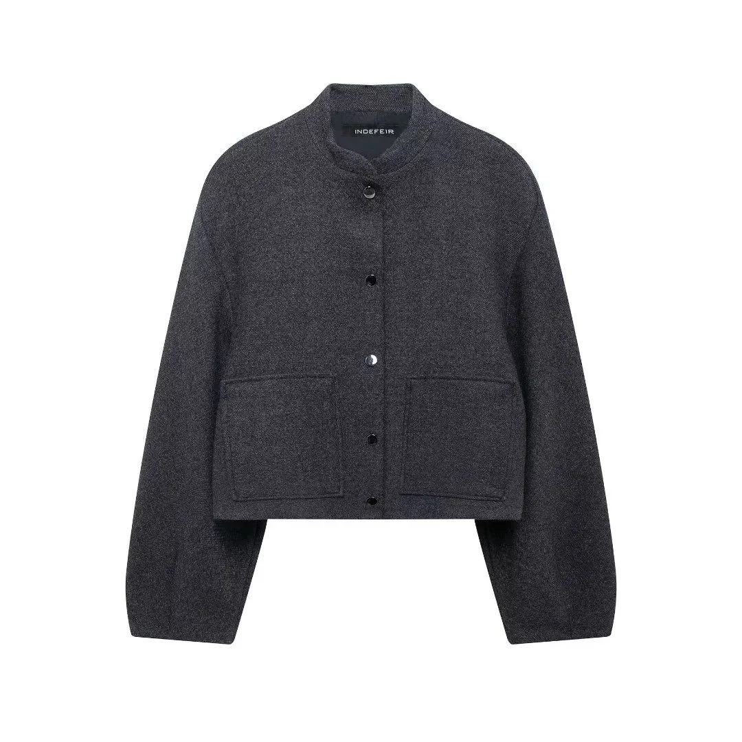 Nigikala Nigikala 2025 Fashion Puplage Short Pilot Jacket Women's D6155863