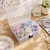 6Pcs Pumpkin Bottles Diamond Painting Containers Multi Purpose Portable Plastic Case Box with Stickers & Compartments Arts Crafts Storage Bottle for Hardware Rhinestone (6Pcs)