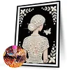 Diamond Painting-DIY Special Shaped Drill Pearl Painting Girl's Back(30x40cm)
