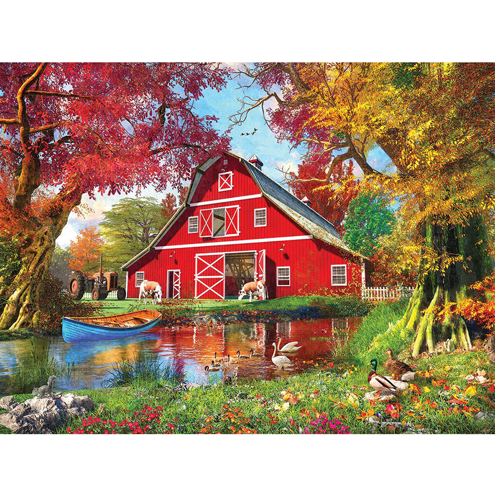 

Redwood House - Round Drill Diamond Painting - 50*40CM, 501 Original