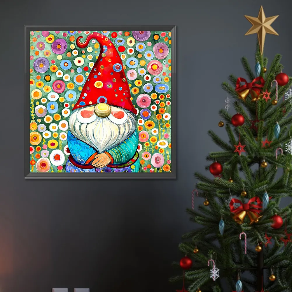 Diamond Painting - Full Round Drill - Garden Gnome(Canvas|30*30cm)
