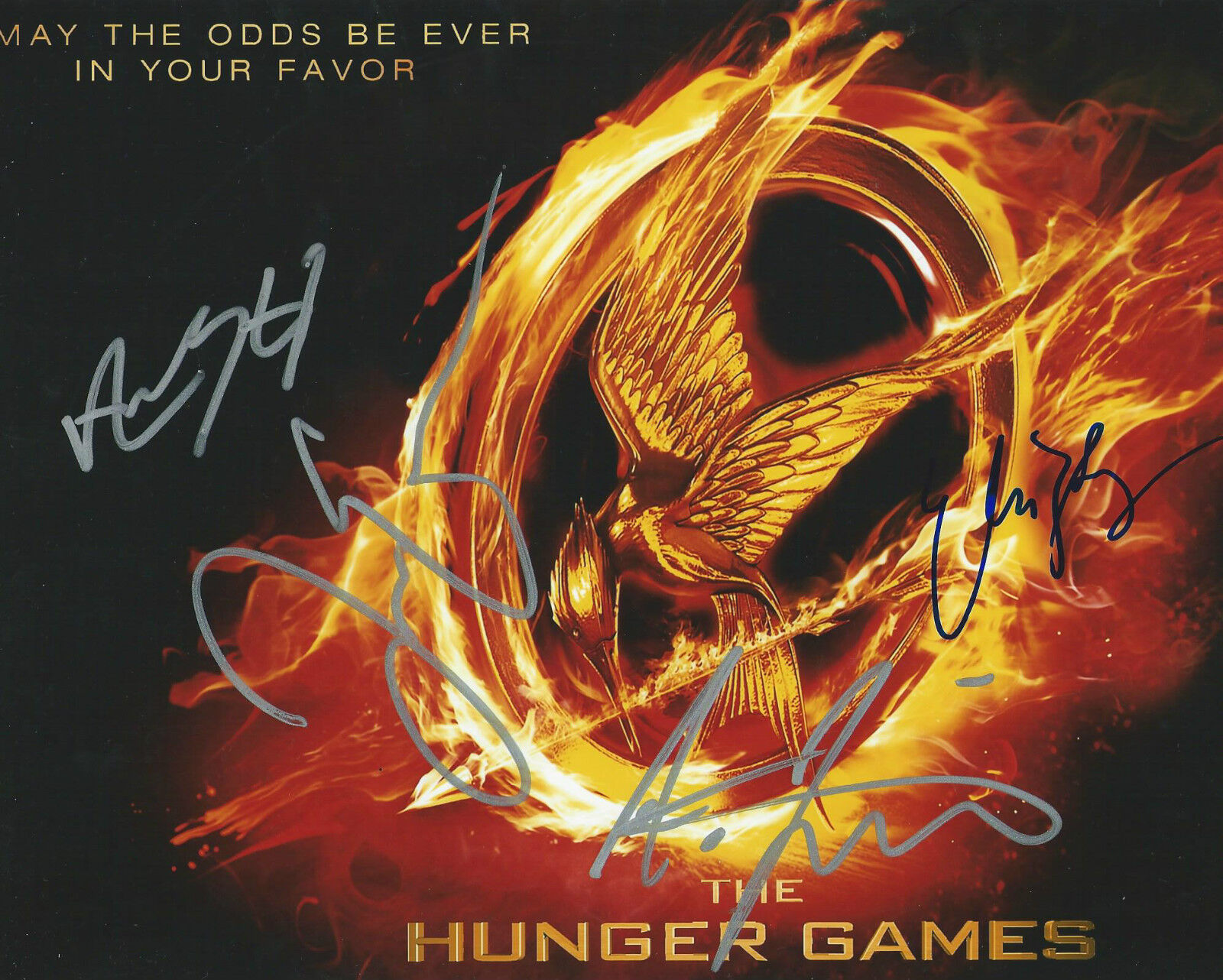 **GFA Catching Fire *HUNGER GAMES* Cast Signed 8x10 Photo Poster painting MH2 COA**