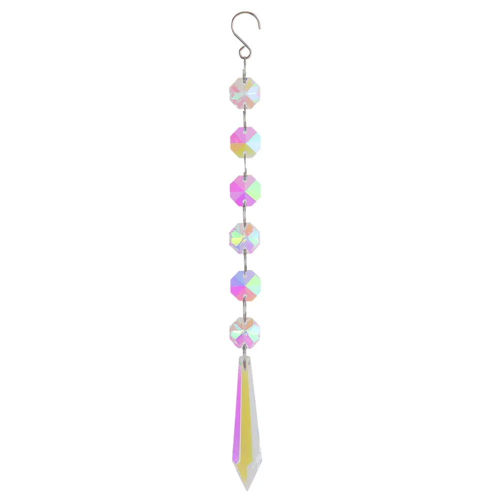 Crystal Wind Chimes Ornament AB Color Beads Hanging Pendant Kids Room Decor