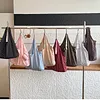 Polka Dot Nylon Storage Shoulder Bag with Key Ring Expandable Keychain Tote Bag Large Capacity Stylish Foldable Tote Handbag for Shopping Travel Commute