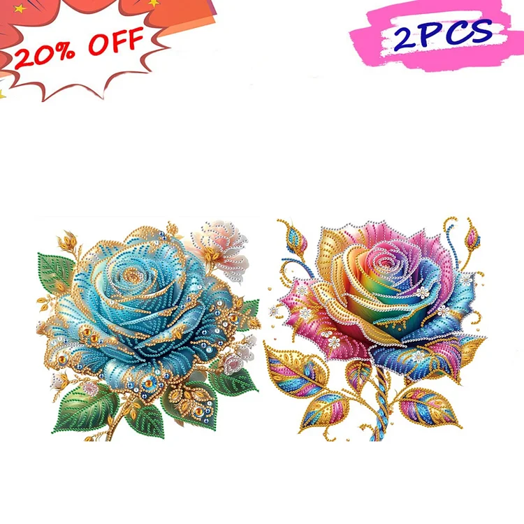 Rose 30*30cm (Canvas) Special Shaped Drill Diamond Painting gbfke