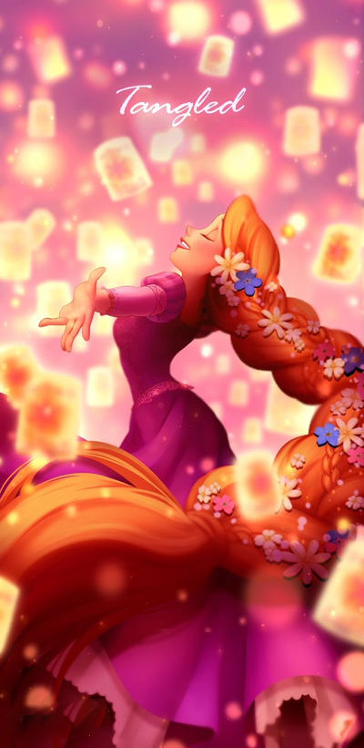 Disney Princess Rapunzel 30*70CM(Canvas) Full Round Drill Diamond Painting gbfke