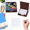 Wooden DIY Moon Fairy Diamond Painting Kit Note Box with 160 Papers for Office