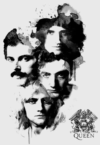 QUEEN POSTER - FACES - Photo Poster painting QUALITY INSERT  POST!