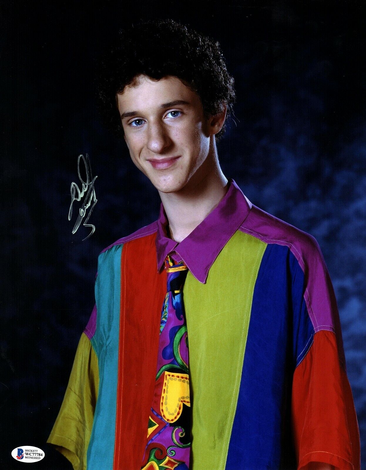 DUSTIN DIAMOND Signed SAVED BY THE BELL Screech 11x14 Photo Poster painting Beckett BAS Witness