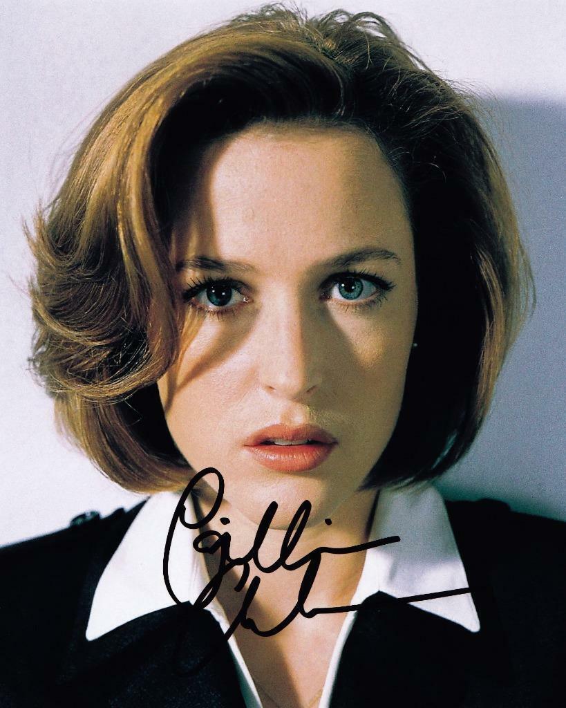 Gillian Anderson SIGNED AUTOGRAPHED 10X8 REPRODUCTION Photo Poster painting PRINT scully x files