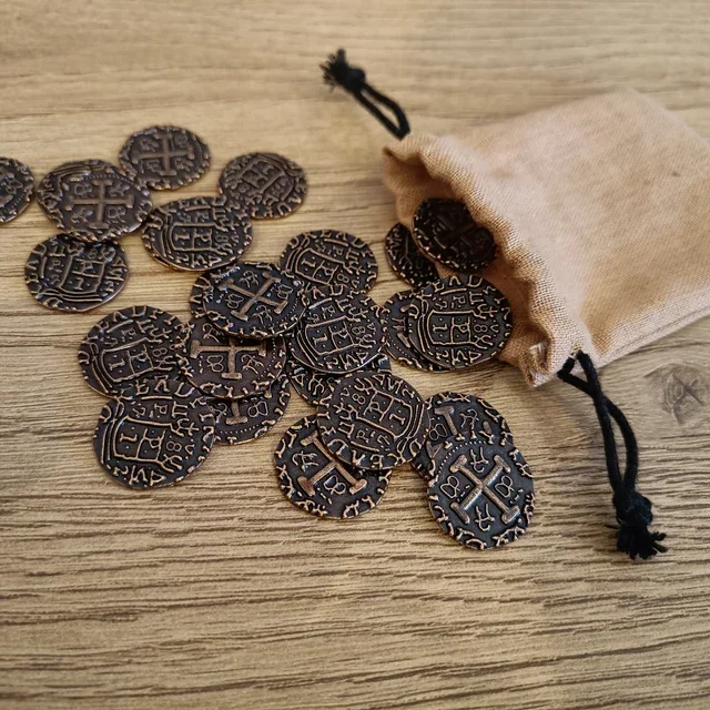 Pirate Treasure - 25 Coin Set for Gaming