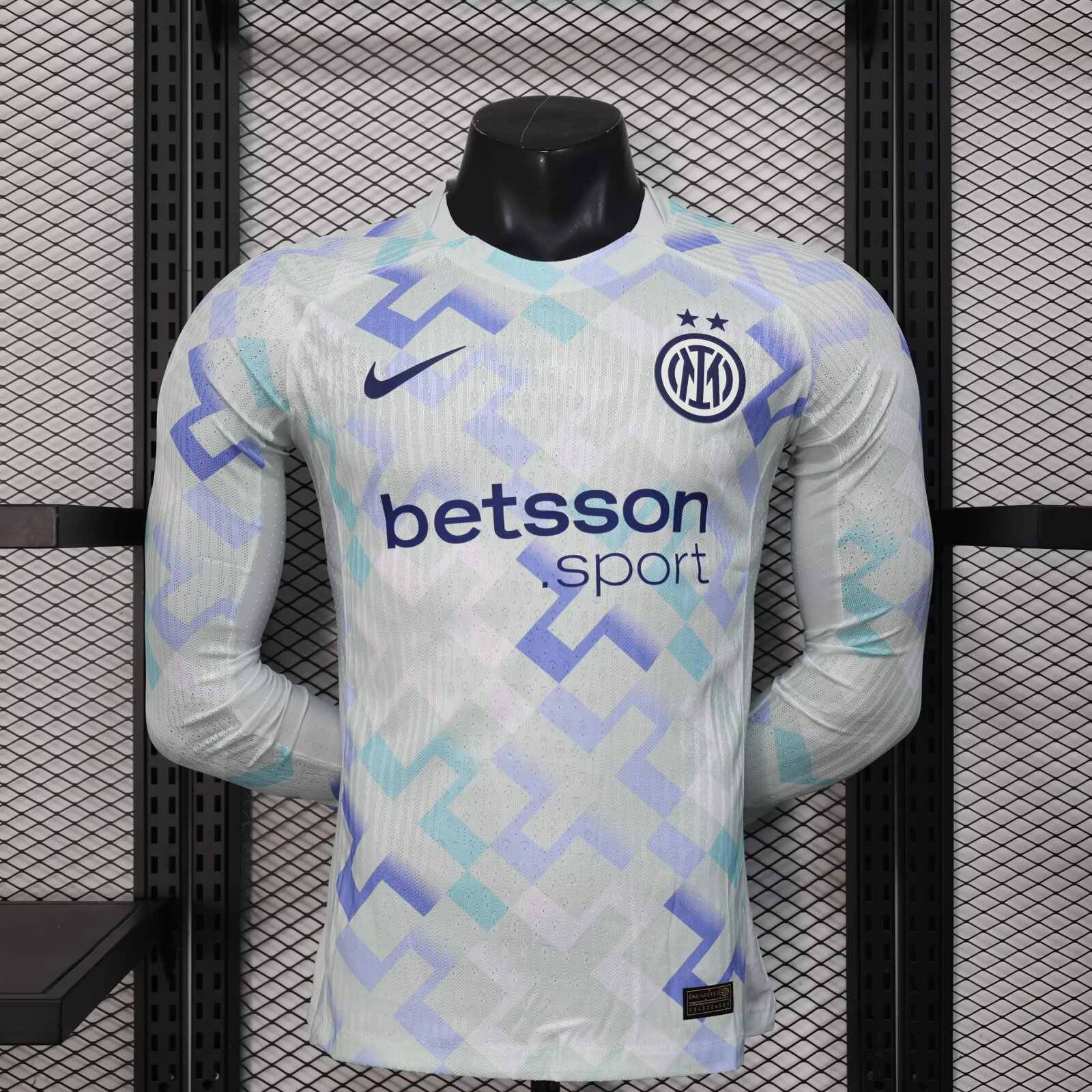2025/2026 Player Version Long Sleeve Internazionale Milan Away Football Shirt 1:1 Thai Quality（The player version jersey is a bit tight, please pay attention to the size selection）