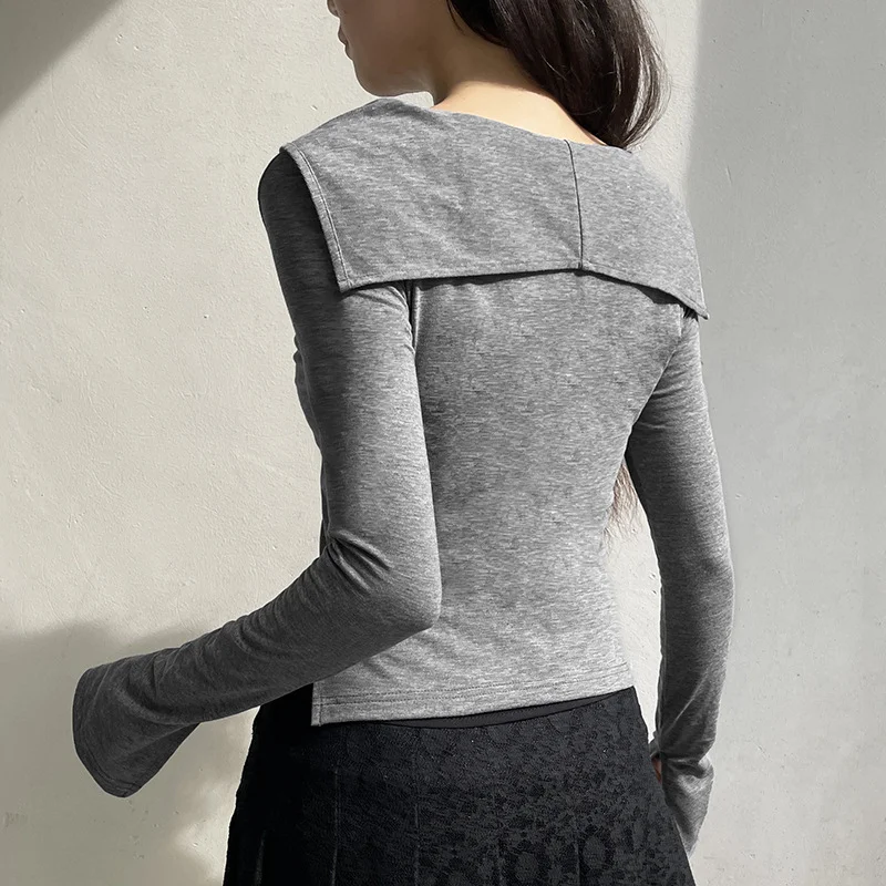 Toloer Toloer Sweet Girl Wind Bump Color Lace Slim Long Sleeve T-Shirt V-Neck Flip Stitching Bow Small Cardigan-Outfit Ideas