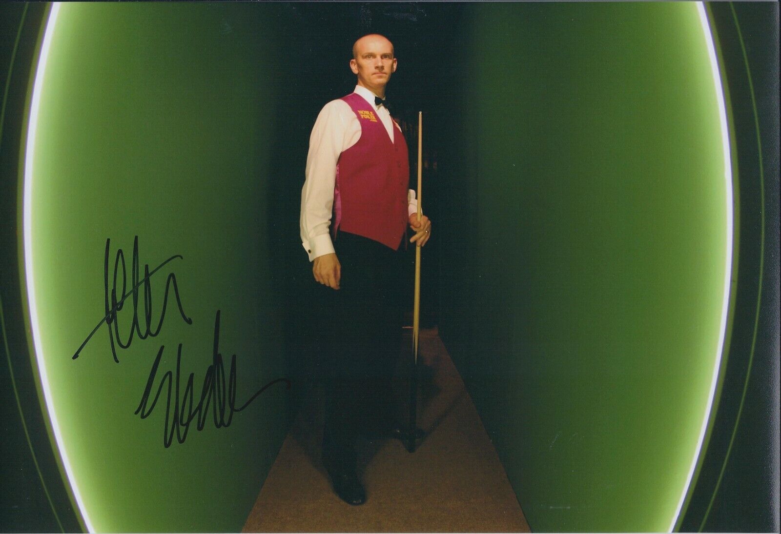 Peter EBDON SIGNED Snooker Autograph 12x8 Photo Poster painting AFTAL COA CRUCIBLE SHEFFIELD