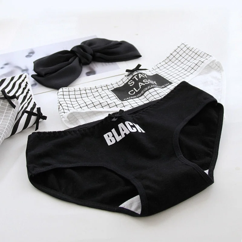 L-Xl Cotton Panties Women's Underwear Fashion Lattice Comfort Briefs Mid Waist Seamless Underpants Female Sexy Lingerie