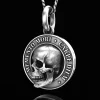 Pendentif t&ecirc;te de mort Memento Mori