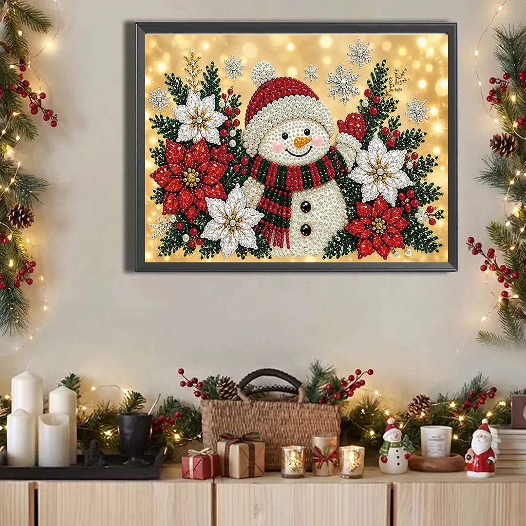 Pearl Painting Kit for Adults Christmas Snowman 15.75x11.81in