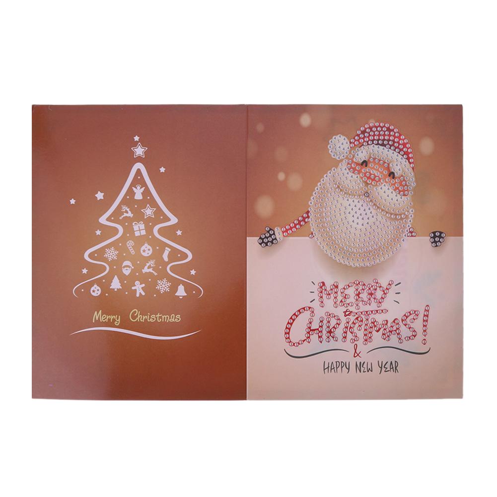 

Christmas Santa Claus-Creative Diamond Greeting Card, 501 Original