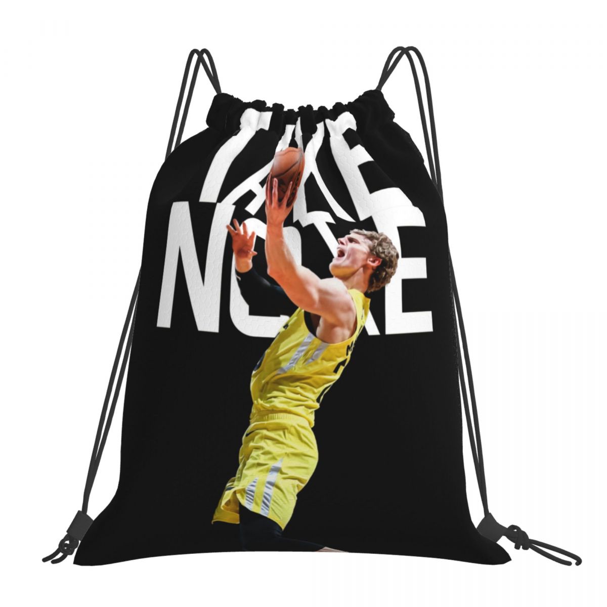Utah Jazz Lauri Markkanen Waterproof Adjustable Lightweight Gym Drawstring Bag