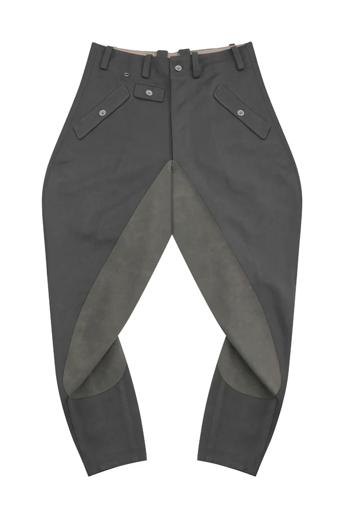   Wehrmacht German M1944 Stone Grey Gabardine Mounted Troops Riding Breeches German-Uniform