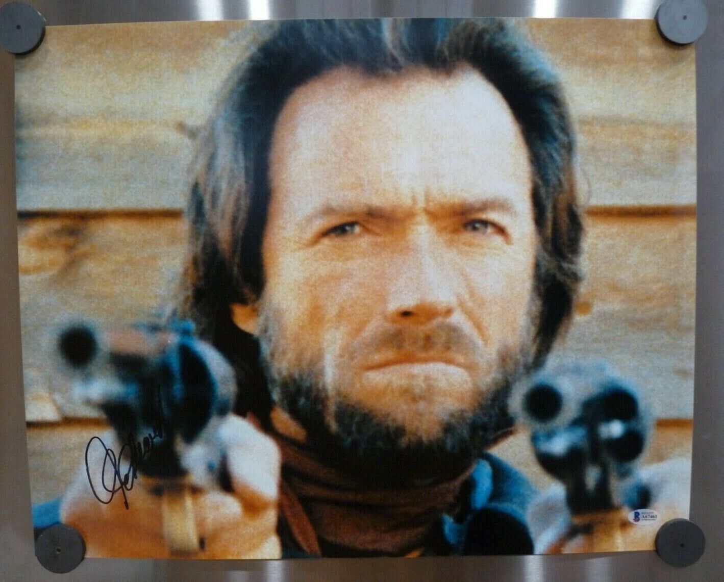 Clint Eastwood Signed Autographed 16x20 Western Movie Photo Poster painting Beckett Certified #6