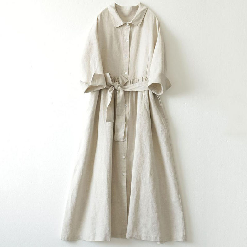 Vintage lapel shirt dress-coollova:luchamp