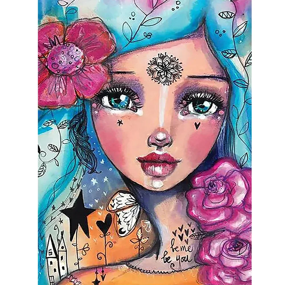 Girl - Full Round - Diamond Painting (30*40cm)
