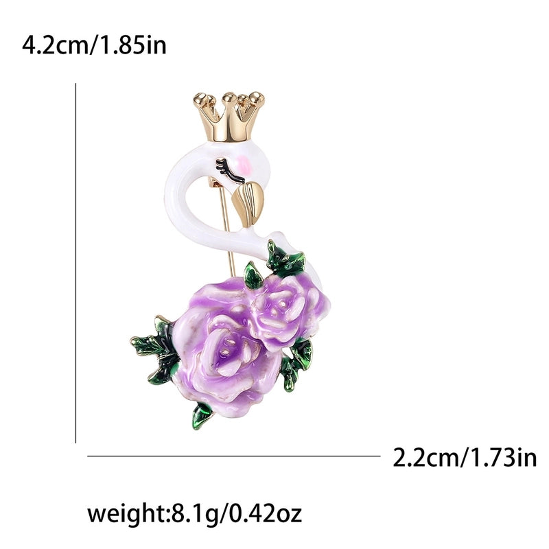 Elegant Cute Pin Swan Alloy Enamel Women’s Brooches