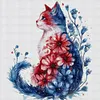 Blue And White Porcelain Cat-11CT Stamped Cross Stitch 40*40cm tapestrymarket