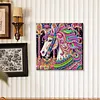 Mandala color&eacute; en forme de cheval licorne sp&eacute;ciale en forme de 5D bricolage, diamants partiels dots, kits d&rsquo;art en pierres pr&eacute;cieuses avec cadre, pein