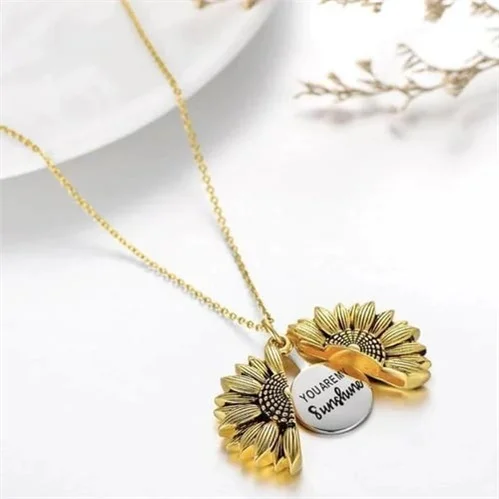 🌻"You Are My Sunshine"🌞Sunflower Necklace With Gift Box (Buy 2 Get Free Shipping）