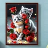 Diamond Painting-DIY Full Round Drill Flower Cat