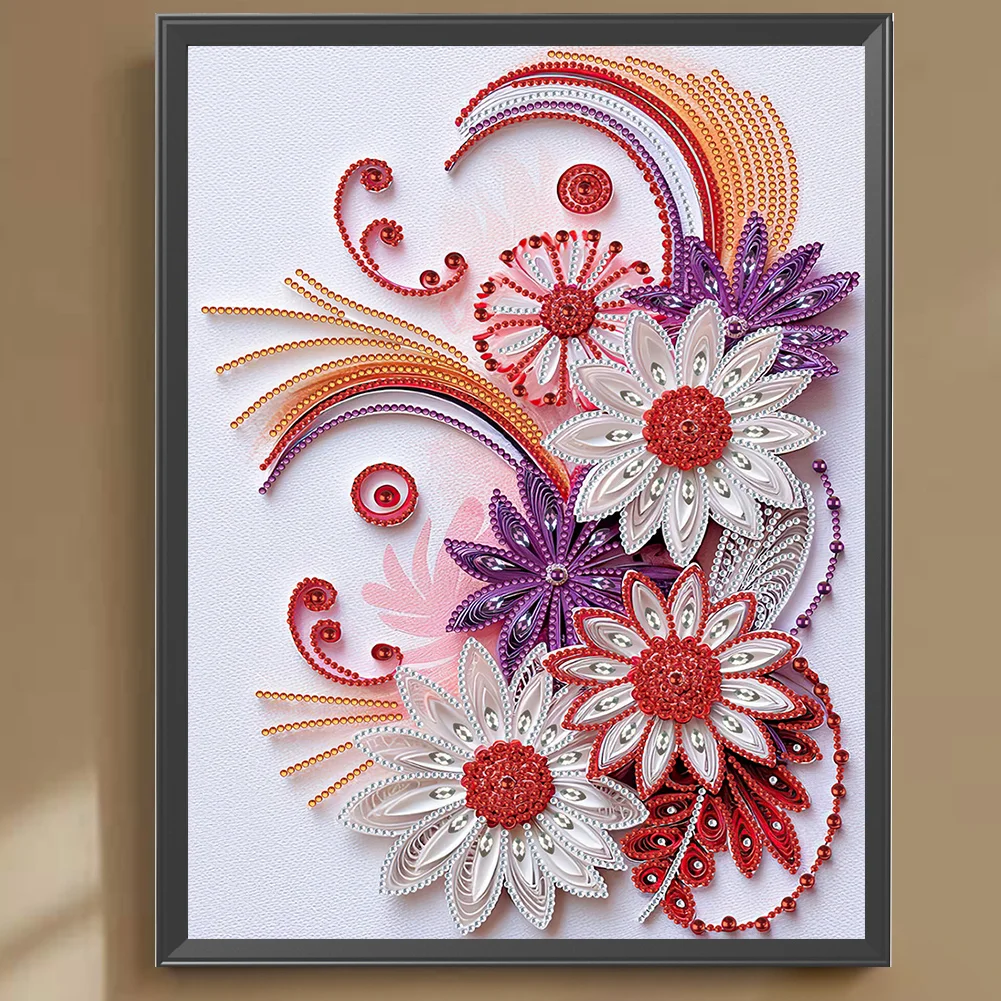 Diamond Painting - Partial Special Shaped Drill - Flower(Canvas|30*40cm)
