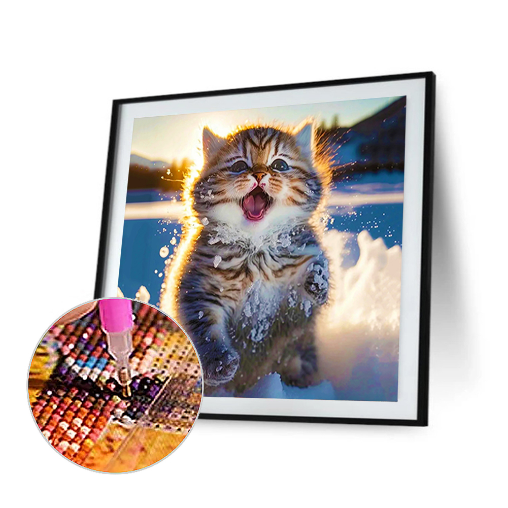 4PCS Diamond Painting - Full Round - Cat(30*30cm)