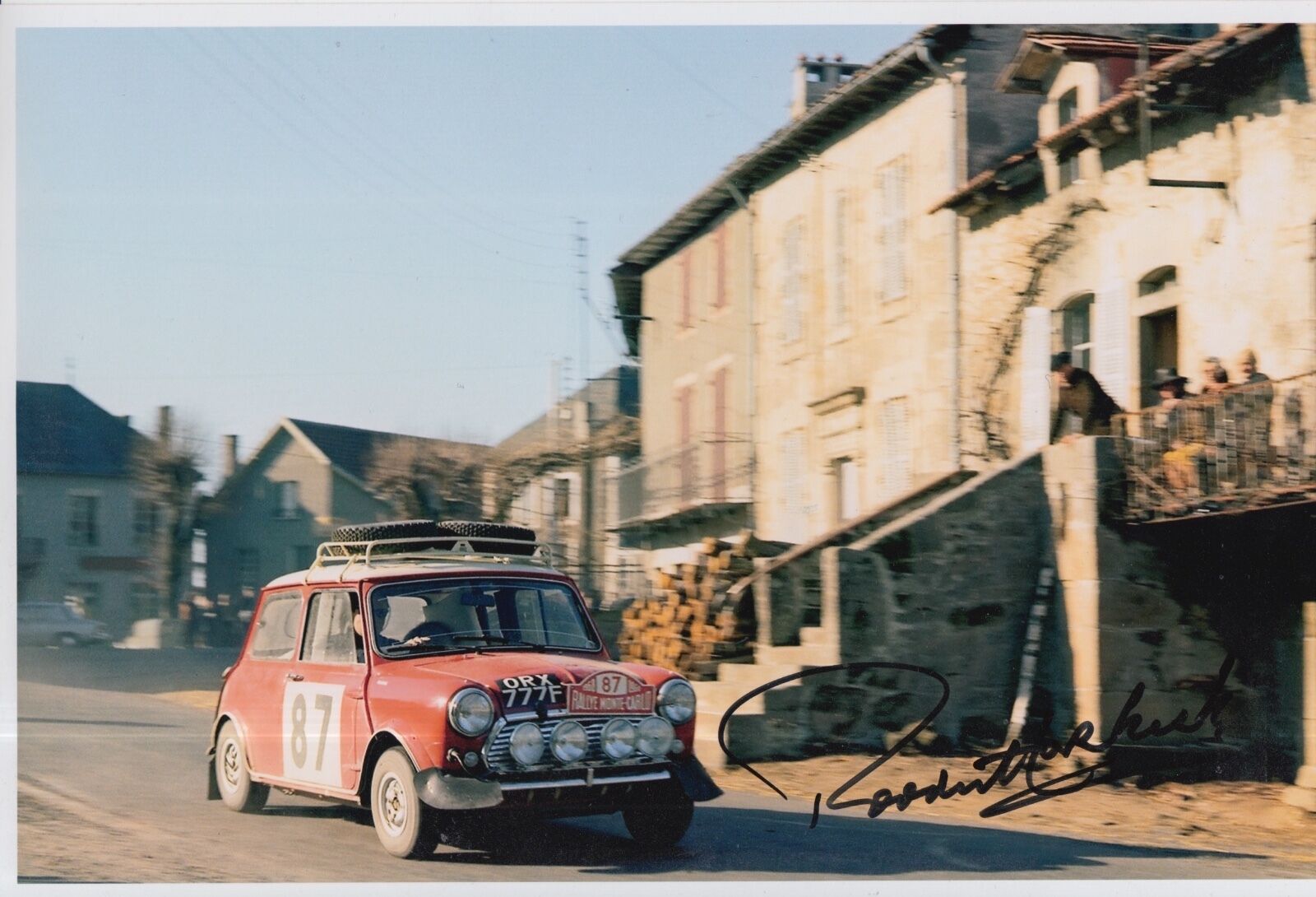 Paddy Hopkirk Hand Signed 12x8 Photo Poster painting Mini Cooper Rally.