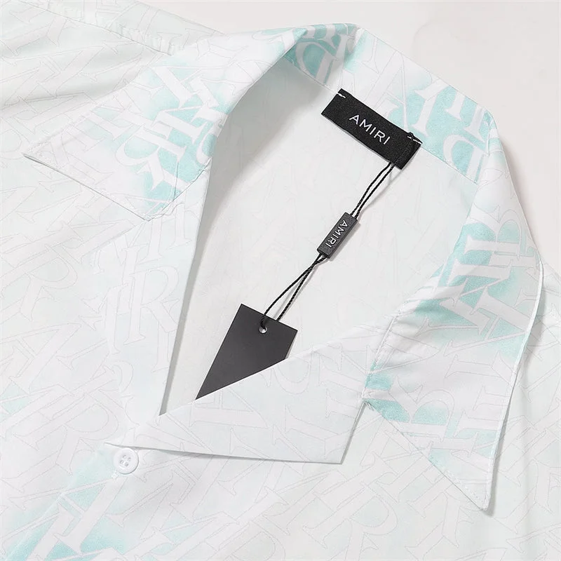 AMIRI 2023 new silk short-sleeved shirt