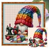 (Multi Style)Gnome-Full Embroidery 3 Strands 11CT Stamped Cross Stitch-45*45CM