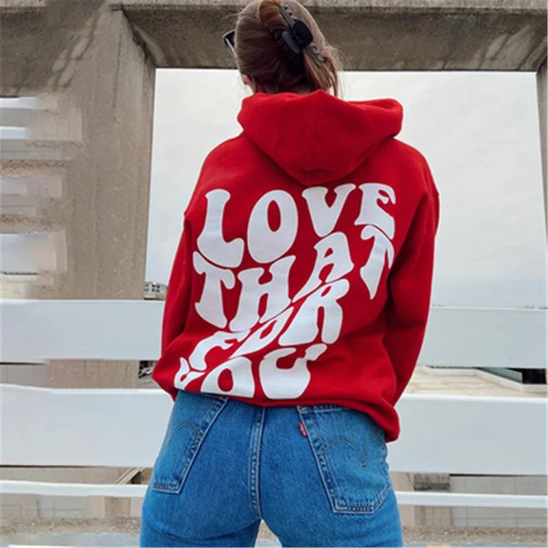 Hip Hop Pullover Hoodie Letters Floral Y2k Fashion Oversized Sweatshirts