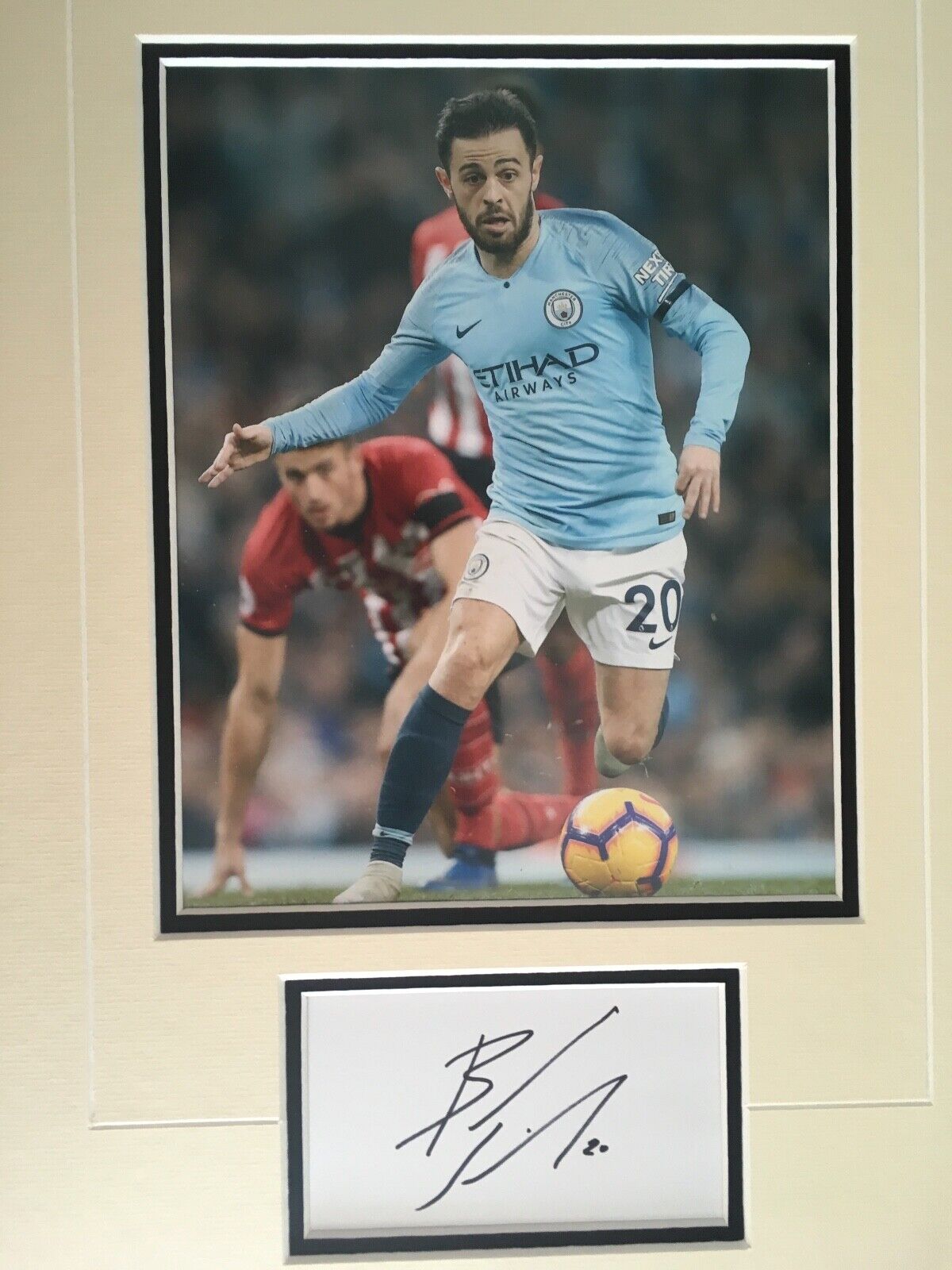 BERNARDO SILVA - MANCHESTER CITY FOOTBALLER - SUPERB SIGNED Photo Poster painting DISPLAY