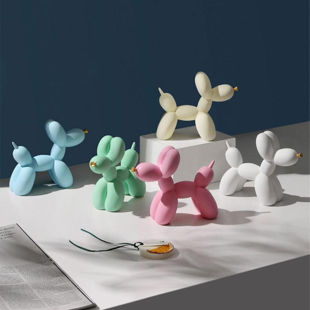 Balloon Dog Sculpture in Pastel