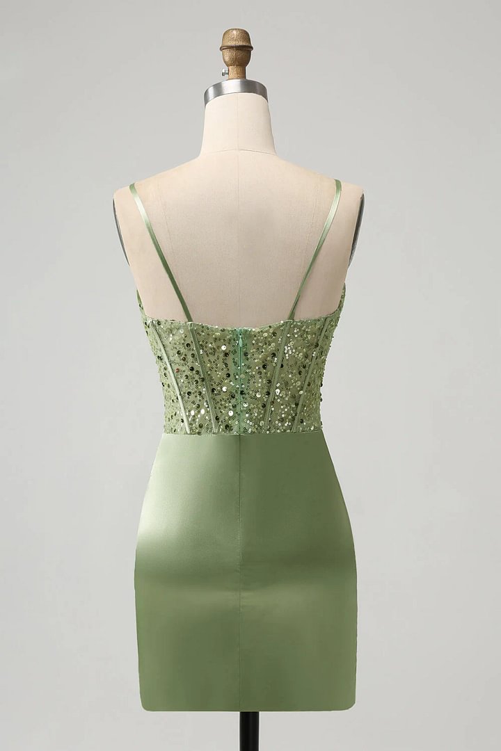 green emerald velvet dress Dave and Johnny 11920 Short Homecoming Dress Sage / 12 main image 0