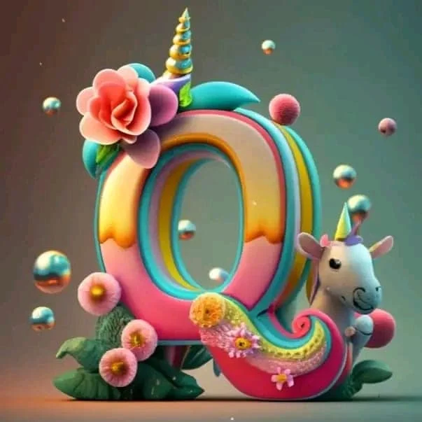 Diamond Painting - Full Round Drill - Unicorn Alphabet(Canvas|30*30cm)