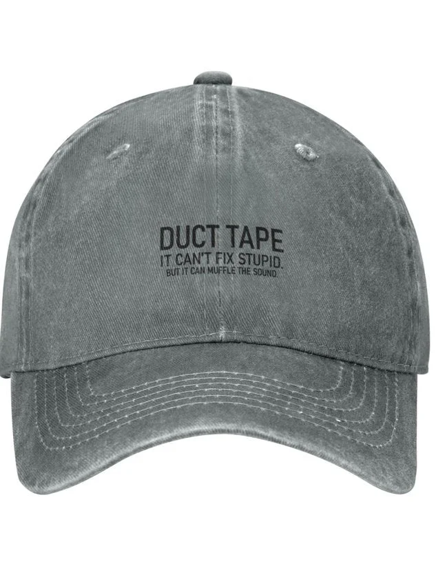 Duct Tape Funny Text Letters Adjustable Hat socialshop